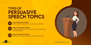 types of persuasive speech topics 