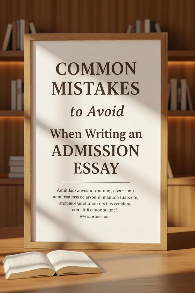 Common Mistakes to Avoid When Writing an Admission Essay
