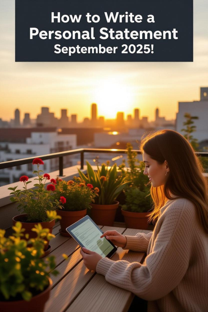 How to write a personal statement