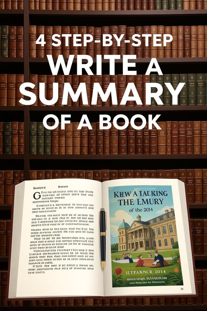 how to write a summery of a book