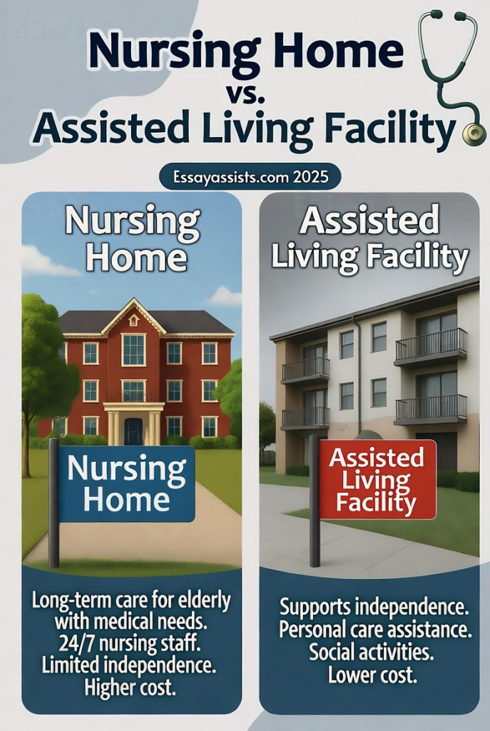 Nursing Home vs. Assisted Living: Why It Matters in Real Life and in Nursing School-(Essayassits.com 2025)