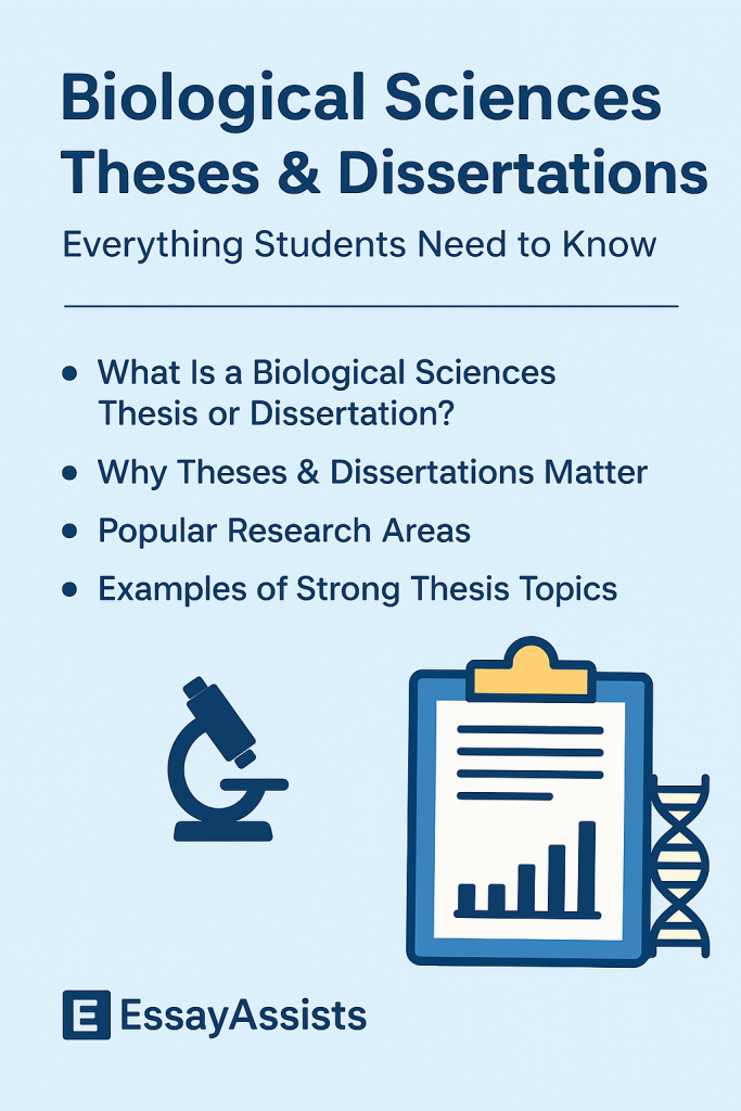 Biological Sciences Theses & Dissertations: Everything Students Need to Know (EssayAssists Guide)