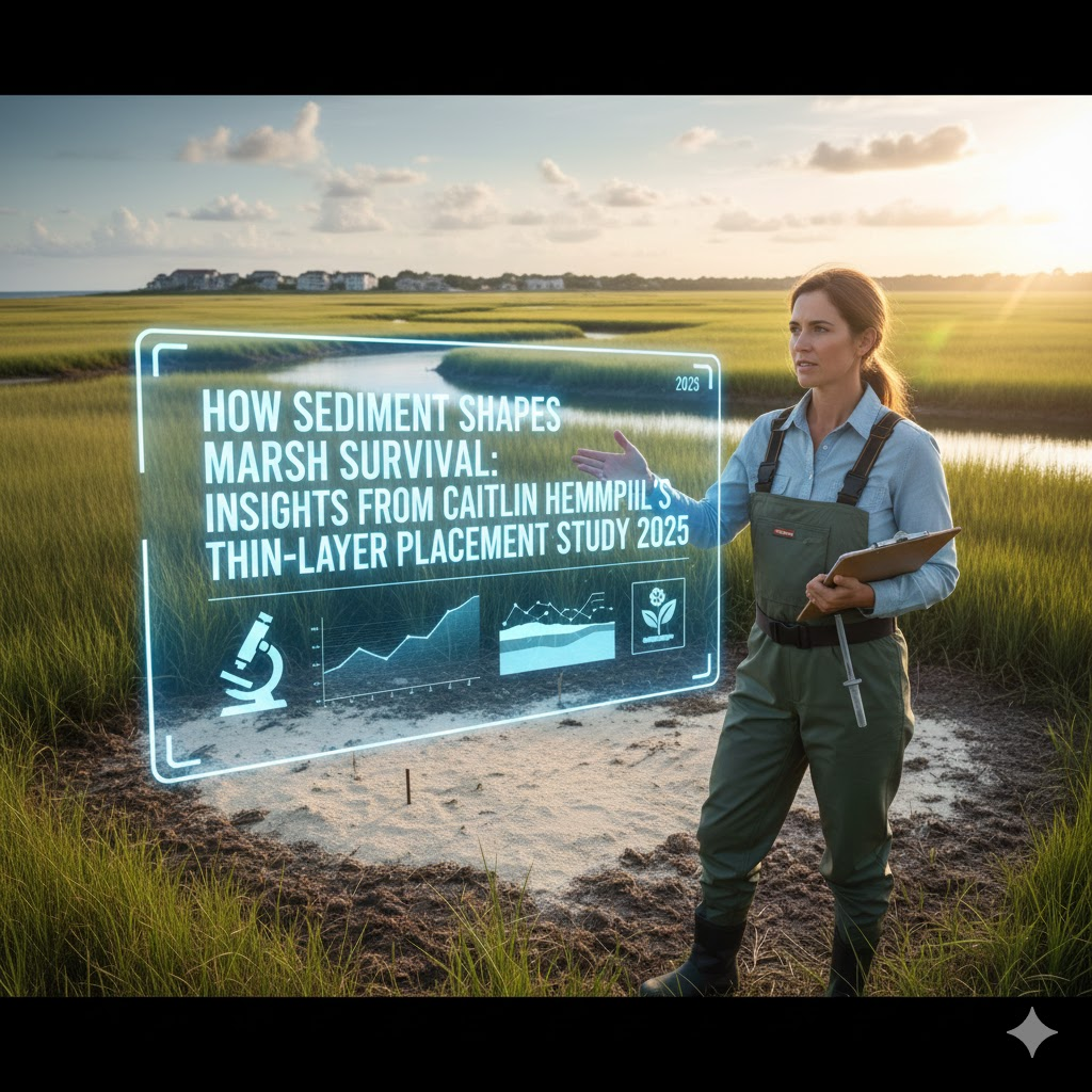 How Sediment Shapes Marsh Survival: Insights from Caitlin Hemphill’s Thin-Layer Placement Study 2025