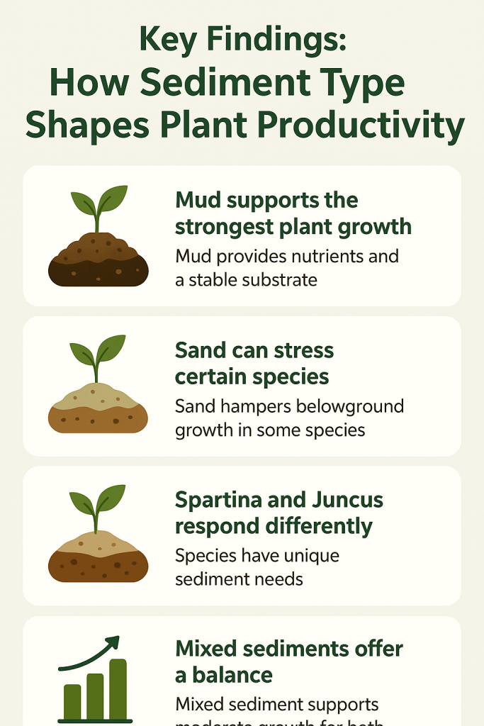  Key Findings: How Sediment Type Shapes Plant Productivity