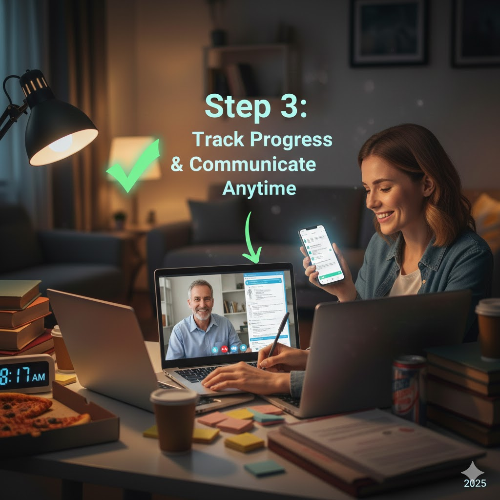 Step 3: Track Progress & Communicate Anytime
