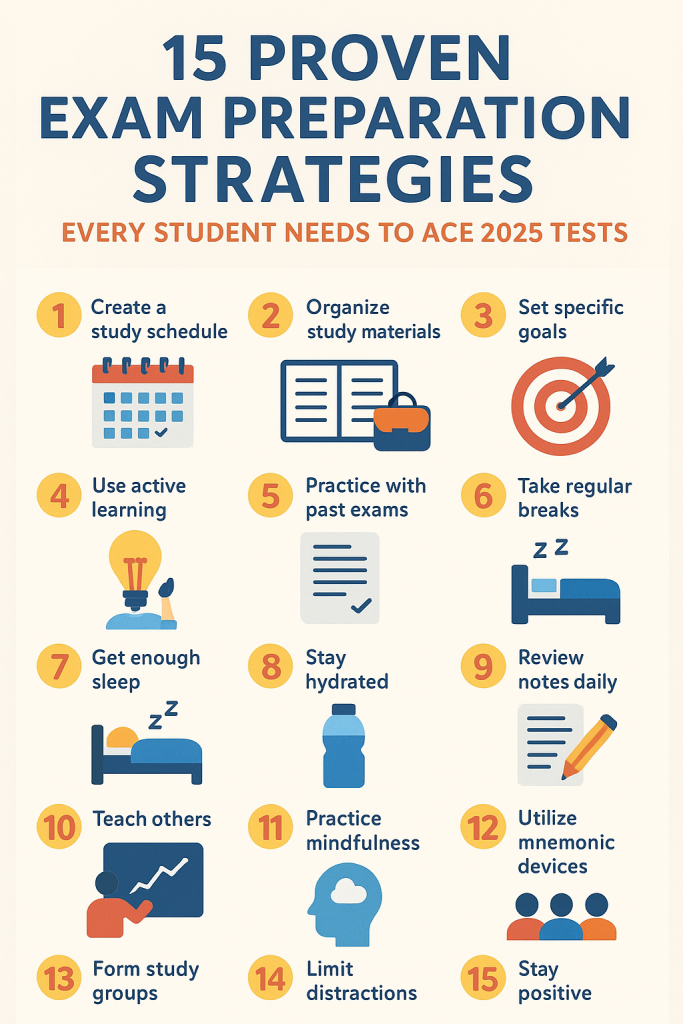 15 Proven Exam Preparation Strategies Every Student Needs to Ace 2025 Tests