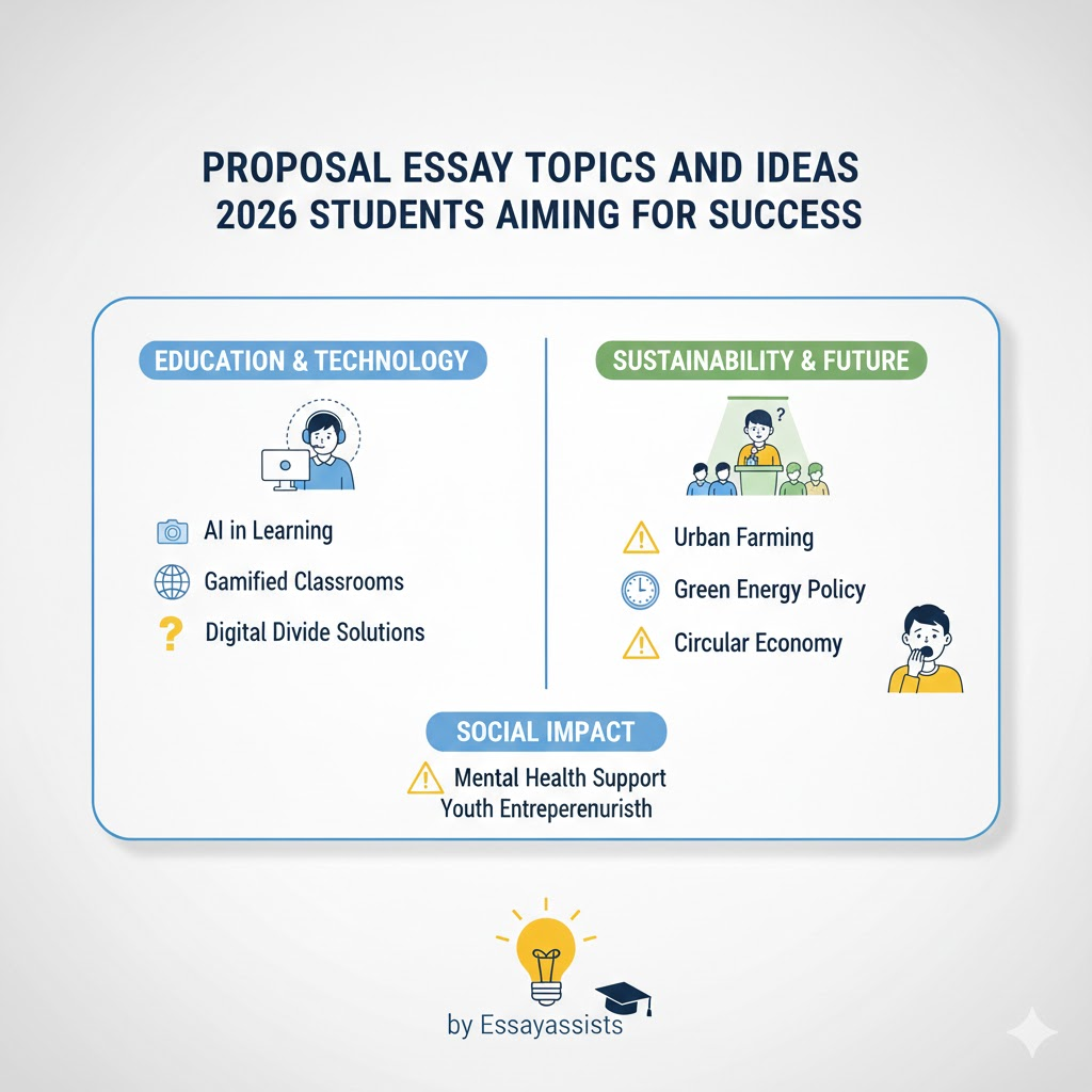 Proposal Essay Topics and Ideas for 2026 Students Aiming for Success by Essayassists