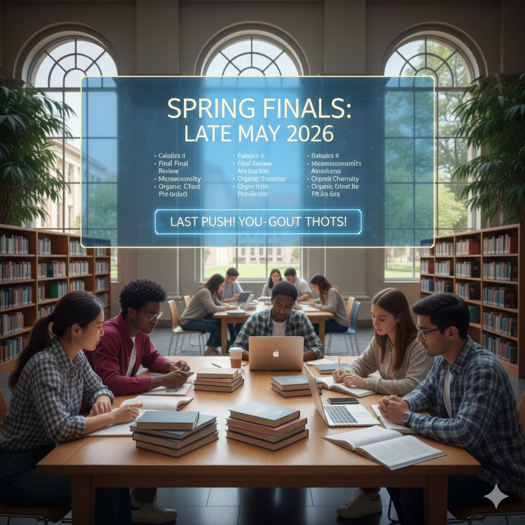 Spring Finals: Late May 2026